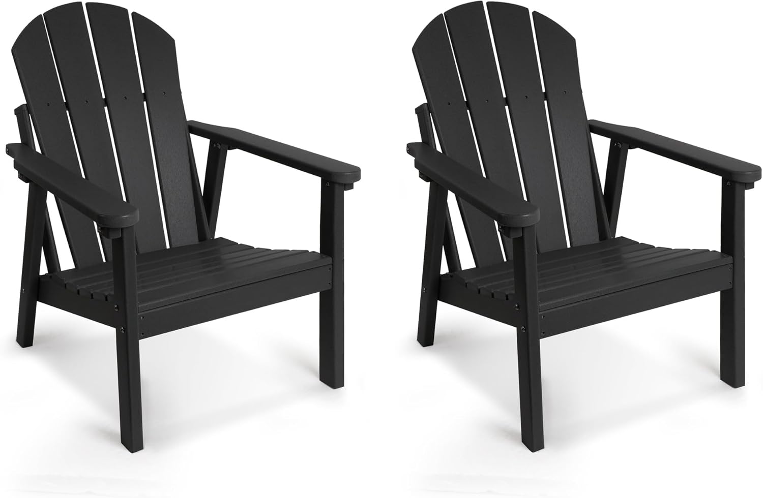 NAVINE Adirondack Chair Set of 2, HDPE All Weather Adirondack Chairs, Fire Pit Chairs, Patio Chairs, Lawn Chairs. Perfect for Porch, Patio, Poolside, Deck.