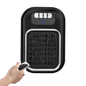 Calefactores Eléctricos De Interior, Calefactor Eléctrico de Pared para Interiores, Unidad De Calefacción Con Mando Silencioso Para Hogar Dormitorio Baño Cocina Oficina Estudio