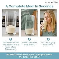 Vista 7 de WonderSlim - Batido de proteína y pudín de reemplazo de comida sin aspartamo.