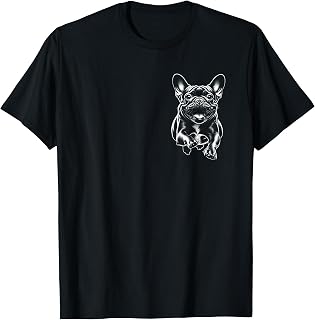 Cute French Bulldog Running On Chest T-Shirt
