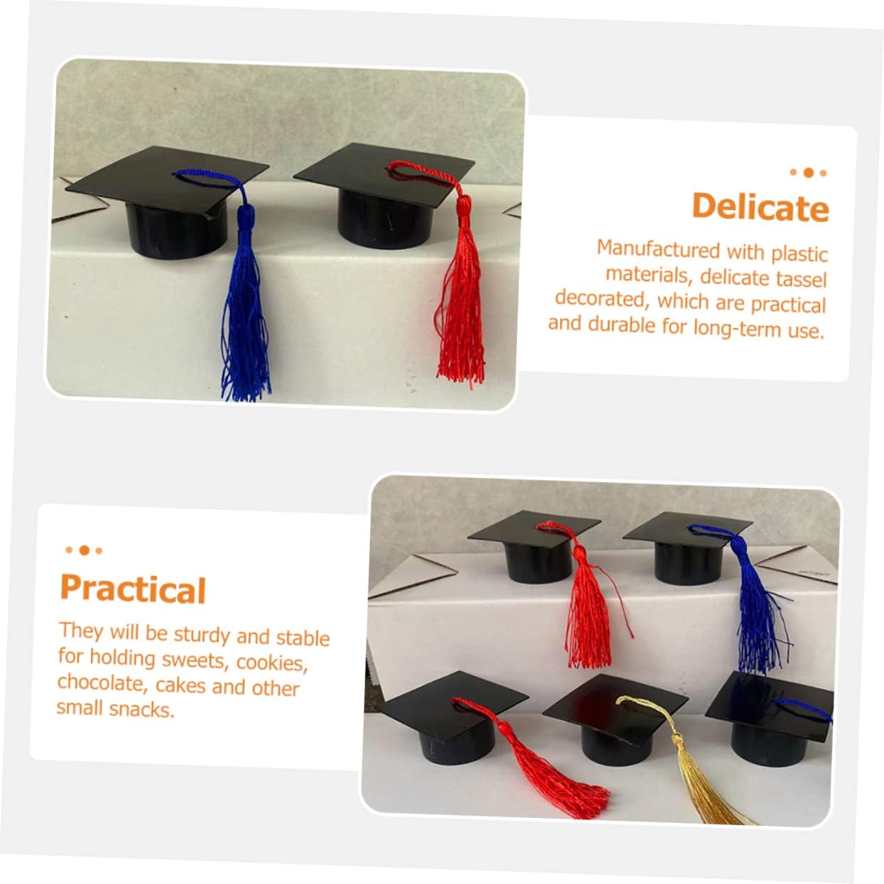 PRETYZOOM 36pcs Graduation Cap Candy Boxes Elegant Graduation Party Favors for Sweet Treats for Celebrations and Special Events