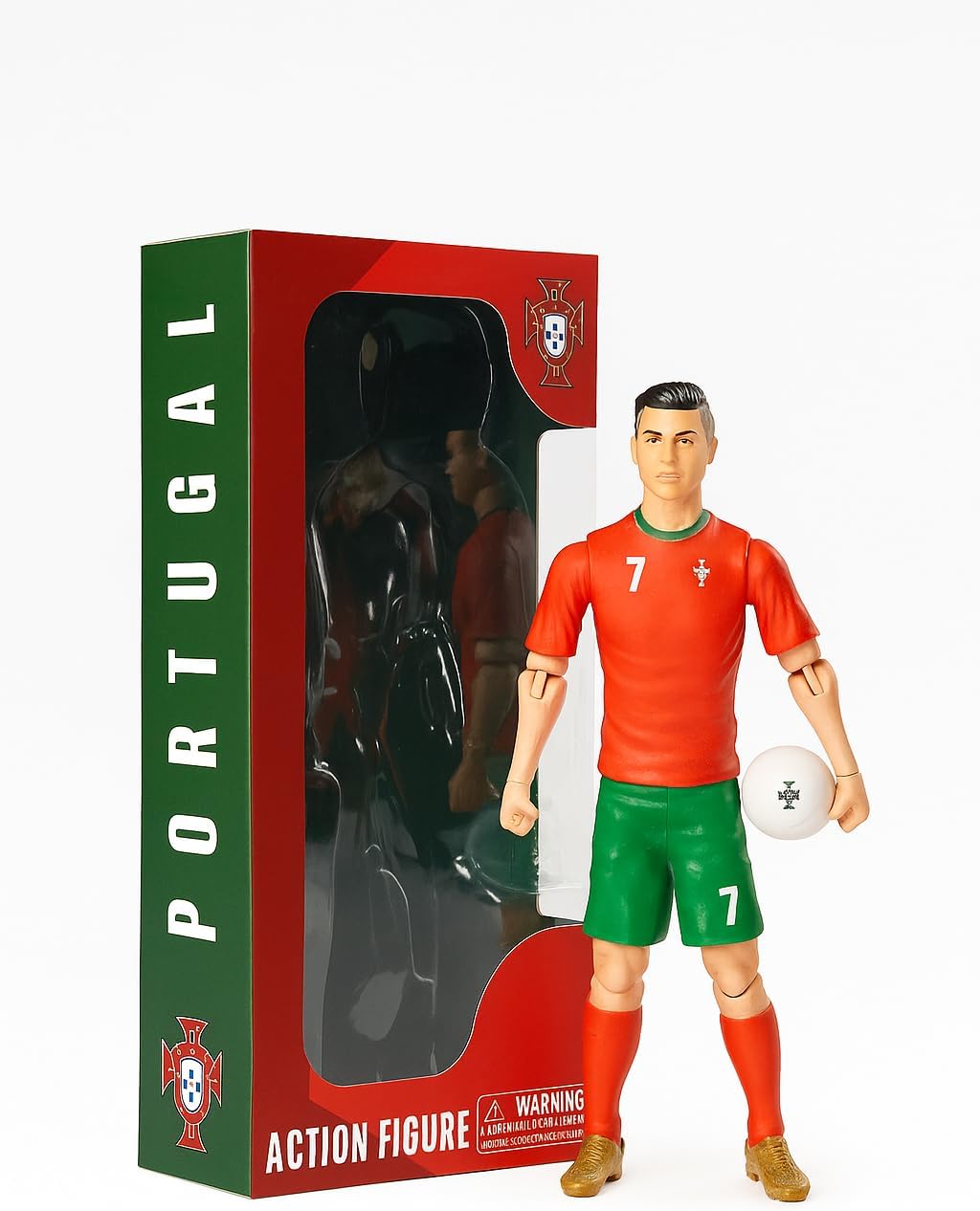 CR7. Ronaldo 8" Collectible Soccer Action Figure. Ronaldo Action Figure. Soccer Fan Collectible. Original Gift for Everyone. Perfect Sport Gift.
