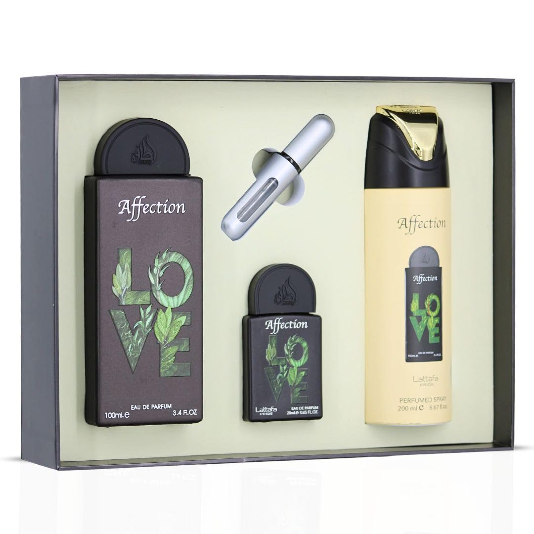 Amazon.com : Lattafa Pride - Affection for Men - 3 Pc Gift Set 3.4