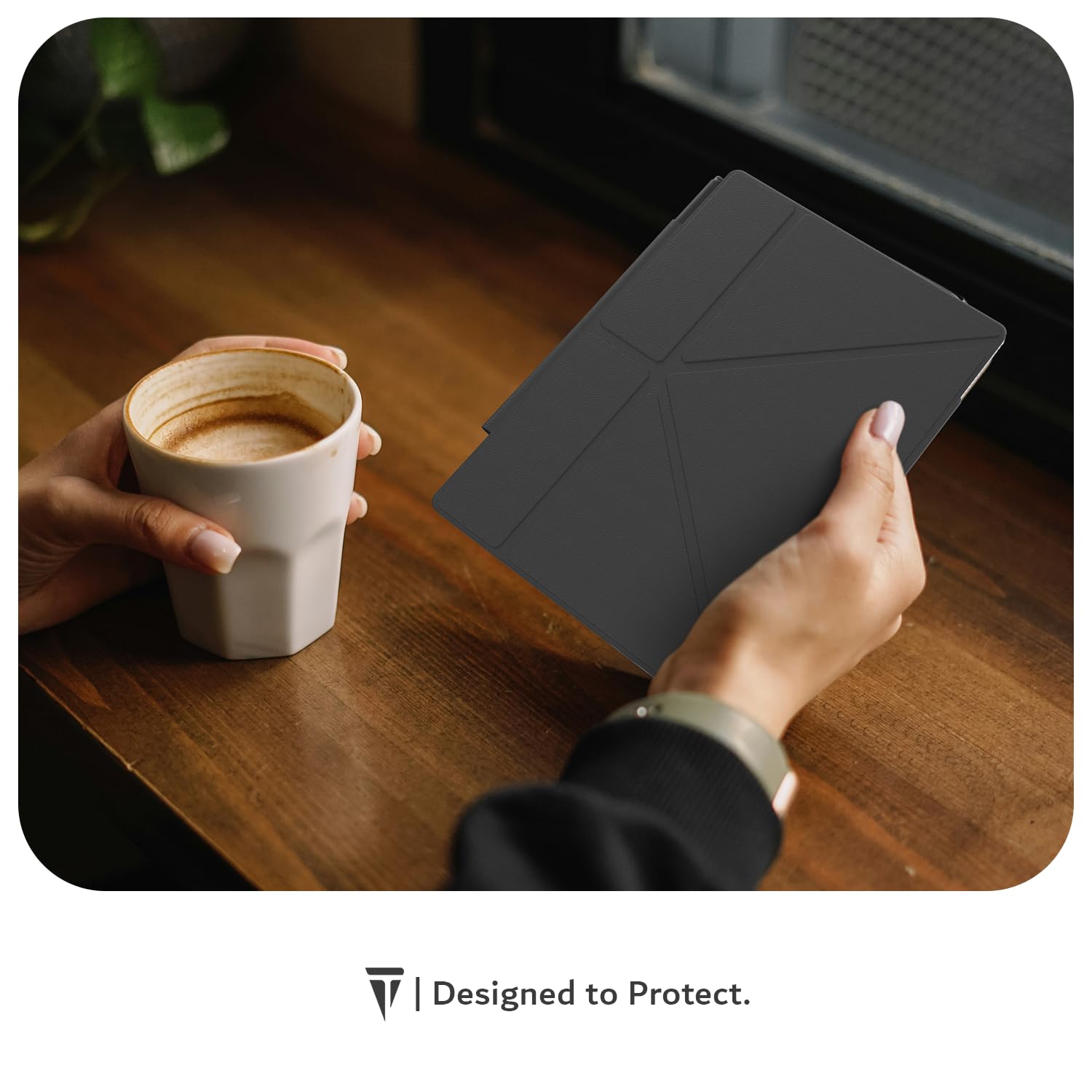 TUDIA M-FLIP Detachable Clear Magnetic Case for reMarkable Paper Pro 11.8" - Slim Transparent Cover with [Auto Wake/Sleep] Strong Magnetic Closure, Foldable Stand & Built-In Stylus Slot (Black) — view 8