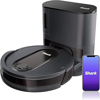 Shark RV912SCA EZ Robot Vacuum with Self-Empty Base, Bagless, Row-by-Row Cleaning, Perfect for Pet Hair, Compatible with A...