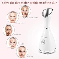 Vista 3 de GETANYE Vaporizador Facial Nano Iónico – Penetración 10X para Facial, Desobstruye los Poros, Humidificador Hidratante de Spa con Kit de Eliminación
