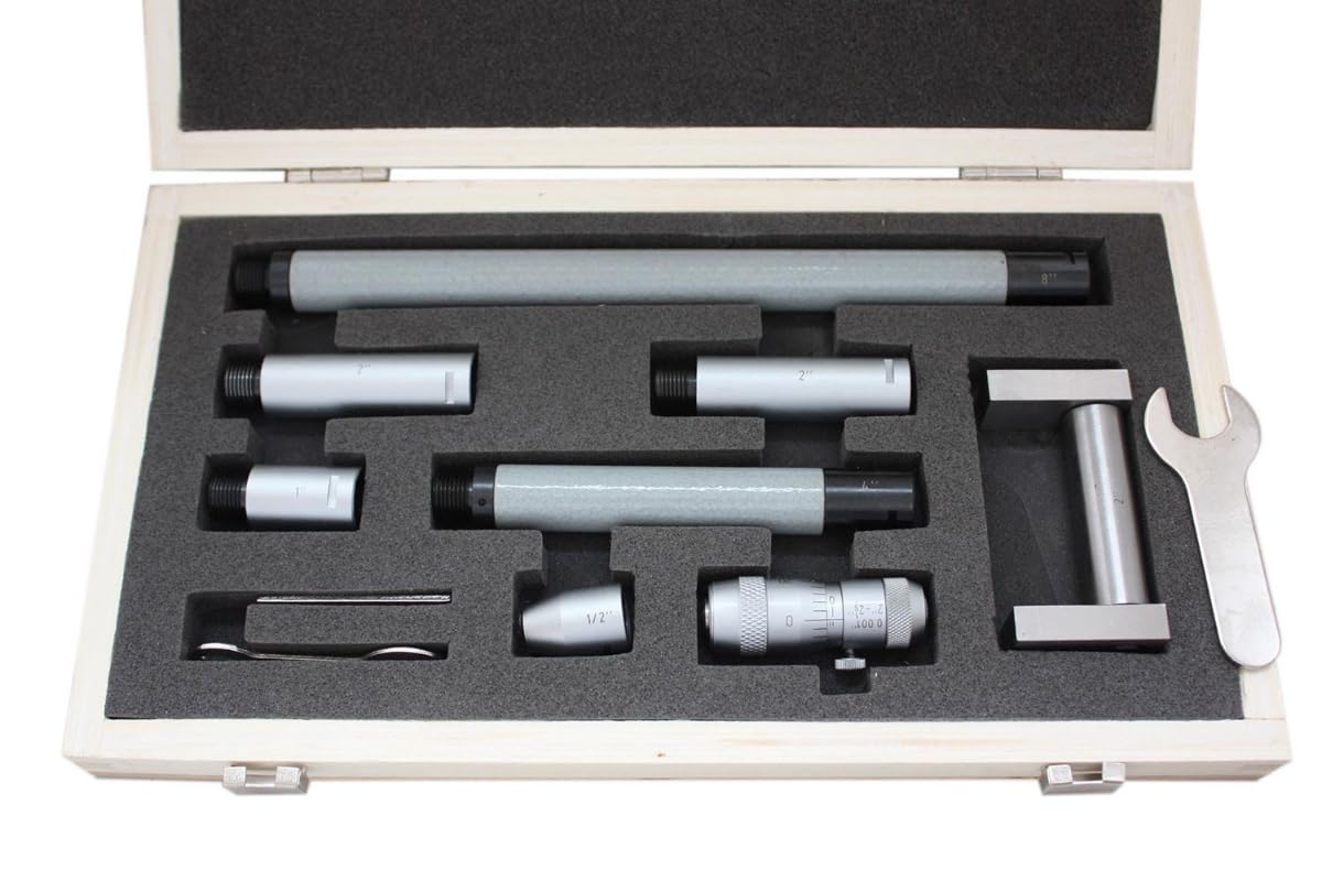 Accusize Industrial Tools 2-20'' Inside Micrometers Set, 0.001'' Increments, 3011-4051