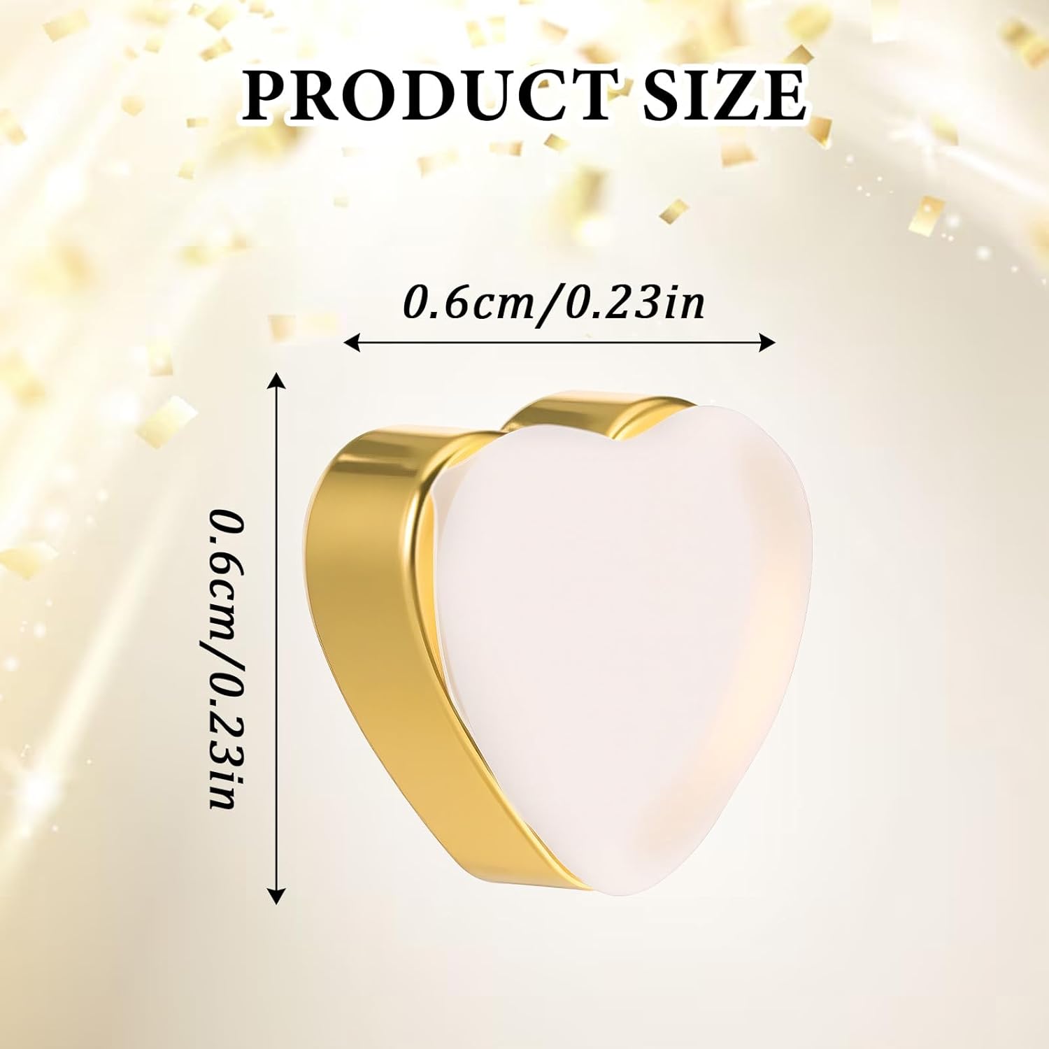 12 Pcs Silicone Flat Earring Backs for Studs, Clear Comfort Design, Earring Backs Replacements for Heavy Earrings Heart Shape - Image 2