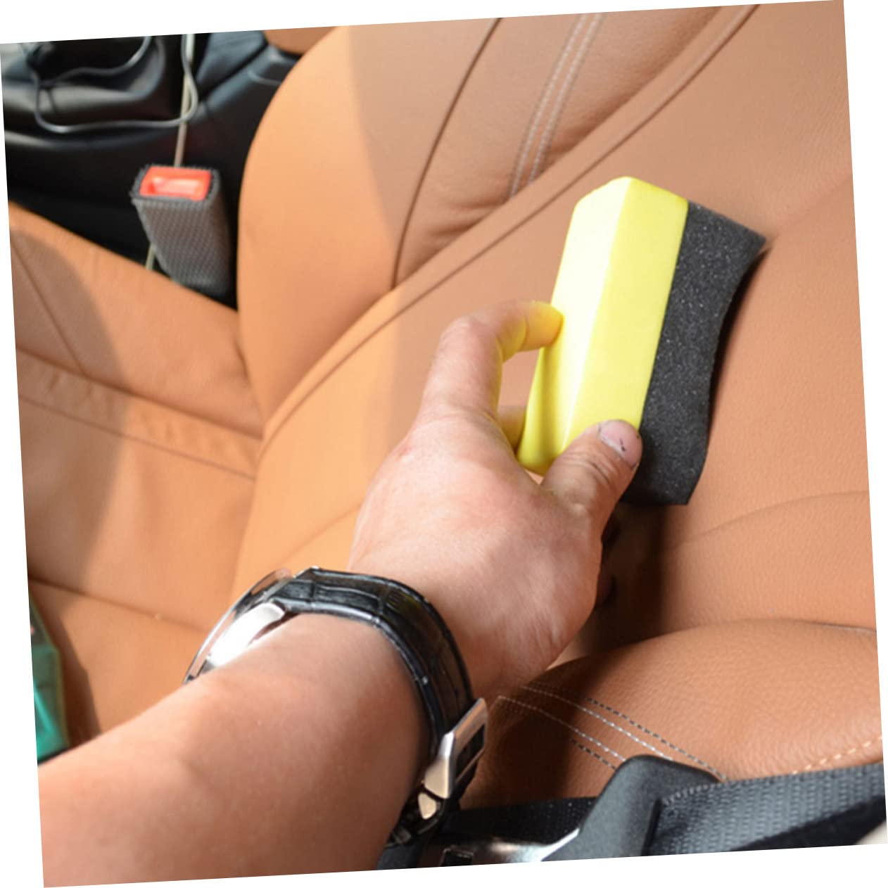 Amosfun 4 Sätze Autowaschschwamm Schaum Groß Polster Nass Auto Reinigungsschwamm Waschen Für Reifenglanz Autowachs Lehmschwamm Auto Schwamm Verbund Pe 10 Stück * 4