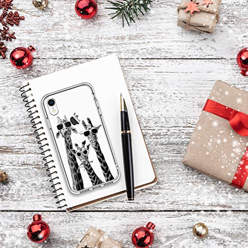 Bicol Iphone Xr Case Clear With Design For Girls Women,12Ft Drop Tested,Military Grade Shockproof,Slim Fit Protective Phone Case For Apple Iphone Xr Cool Giraffe #TOP6