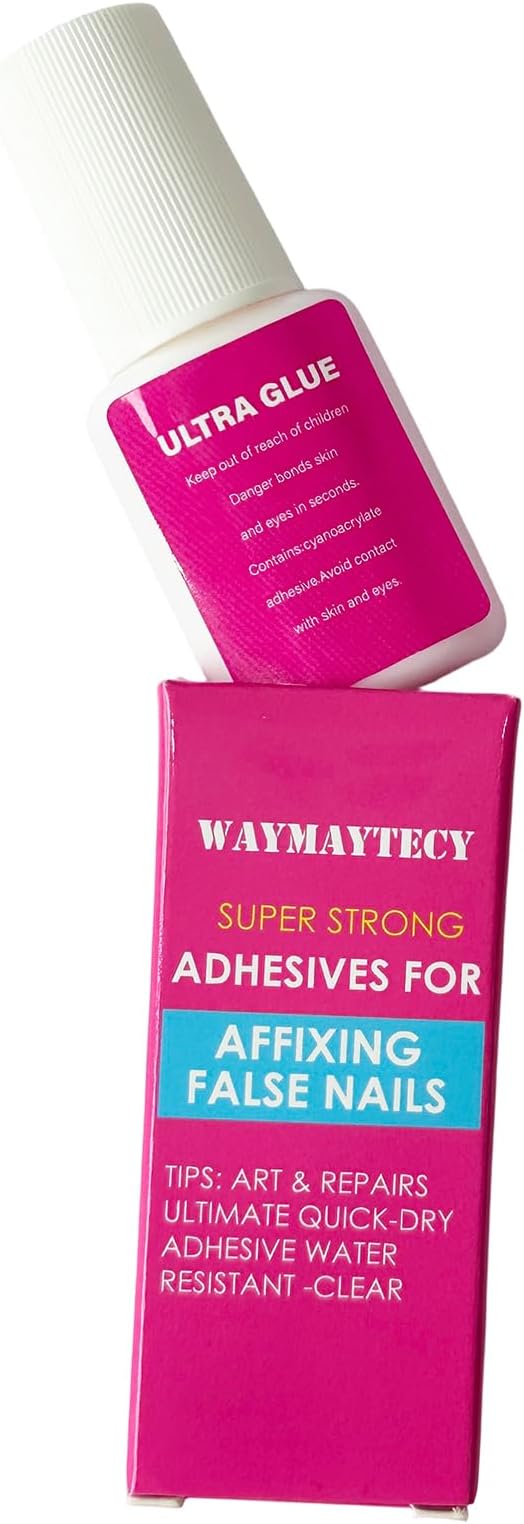Nail Glue,Standing Bottle with Brush,1Piece Nail Glue for Artificial Nails,Extra Strong for Tips Tip,for Nails Design