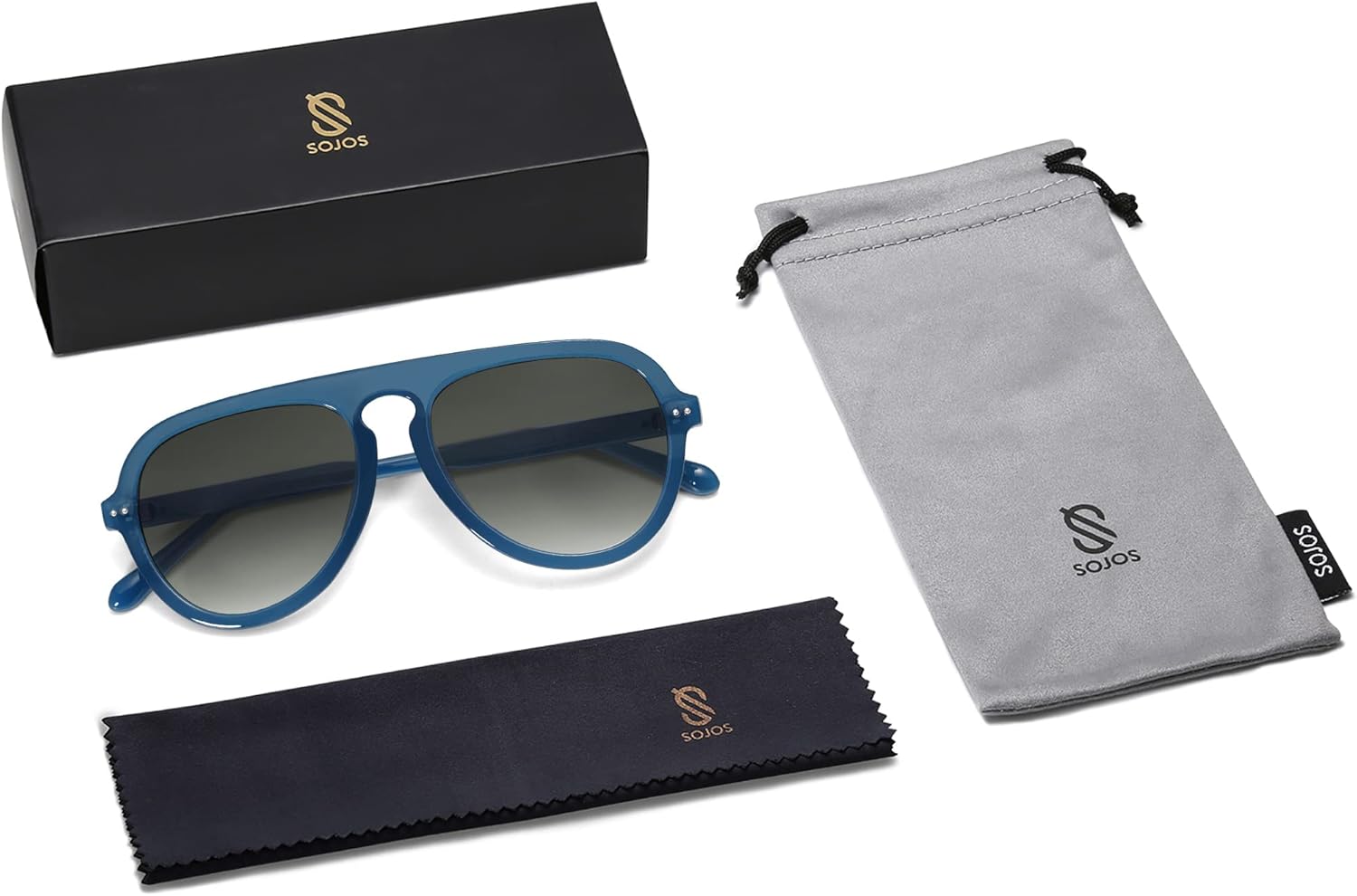 SOJOS Retro Aviator Sunglasses Womens Mens Vintage Plastic Frame Shades Lentes De Sol Para Mujer SJ2255 - Image 6