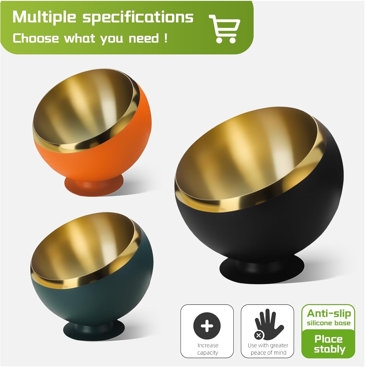 Coffee Pod Holder with Slanted Mouth - Stainless Steel Espresso Pod Organizer for Easy View & Quick Pick - Countertop Coffee Bar Accessories (Black, M)