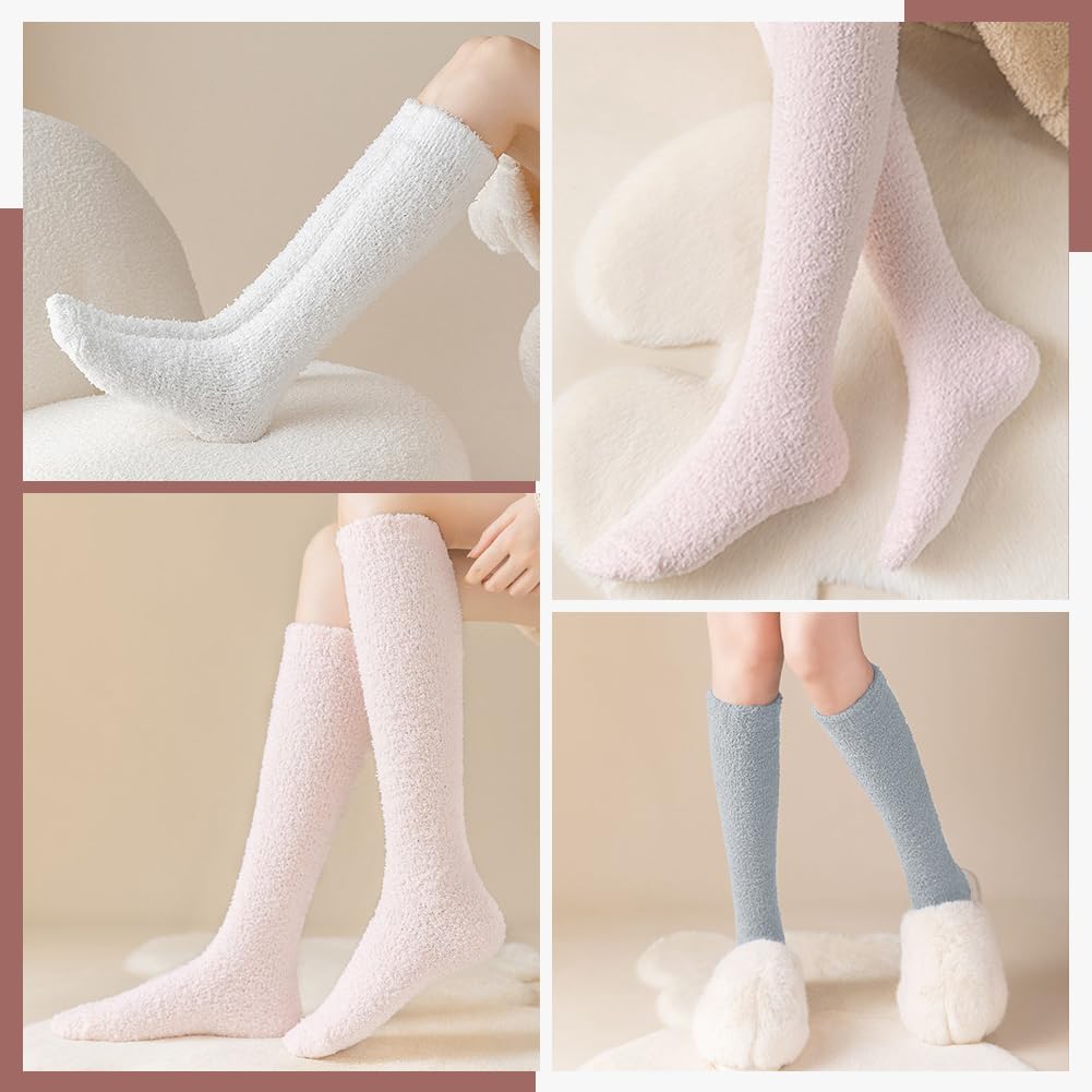 flintronic Calzini Donna Invernali, Calzini Morbidi e Termici, Calzini Pelosi Morbide Soffici, Calzini Spessi per Pavimento in Pile Corallo per Pantofole, Letto, Casa, Dormire