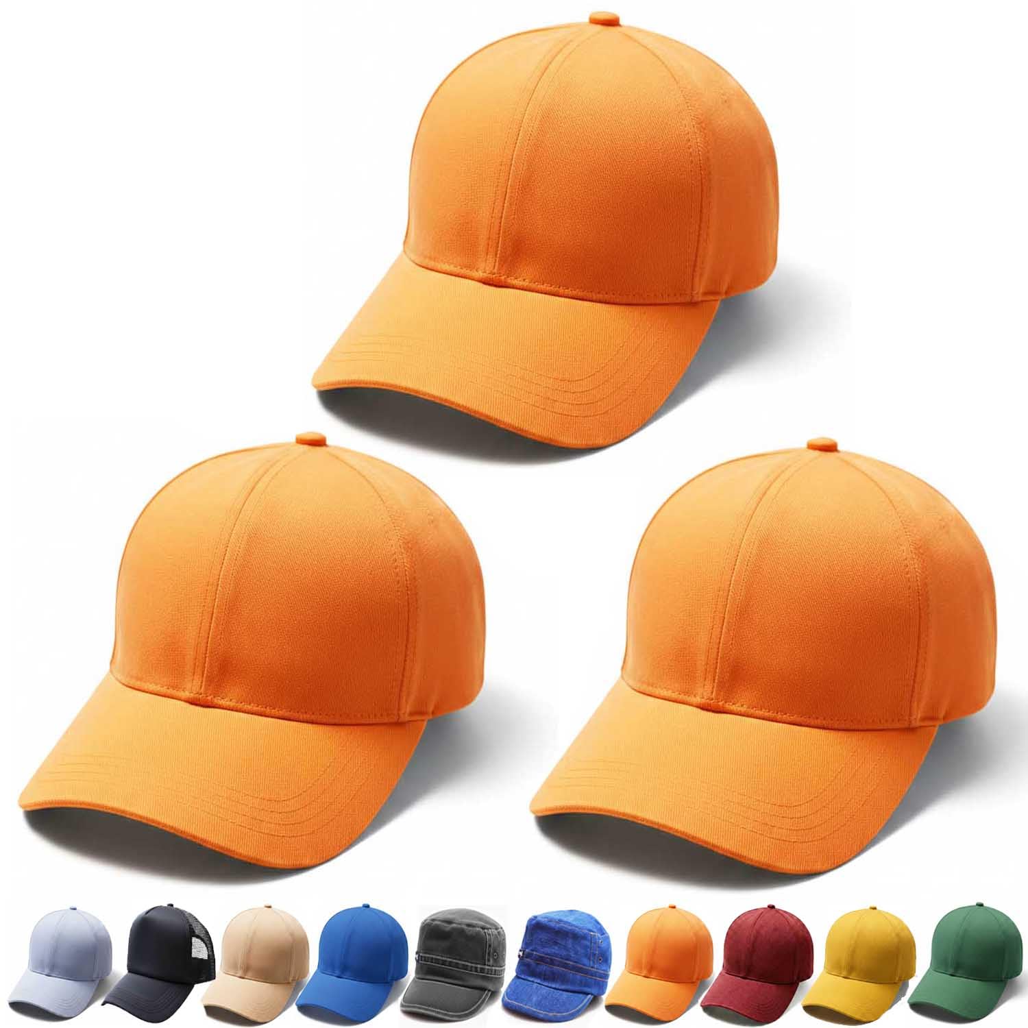 sai praseeda Cotton Unisex Plain Baseball Caps for Men and Women | Adjustable Size |Casual Headwear for Daily Use and Outdoor Wear-picture-13
