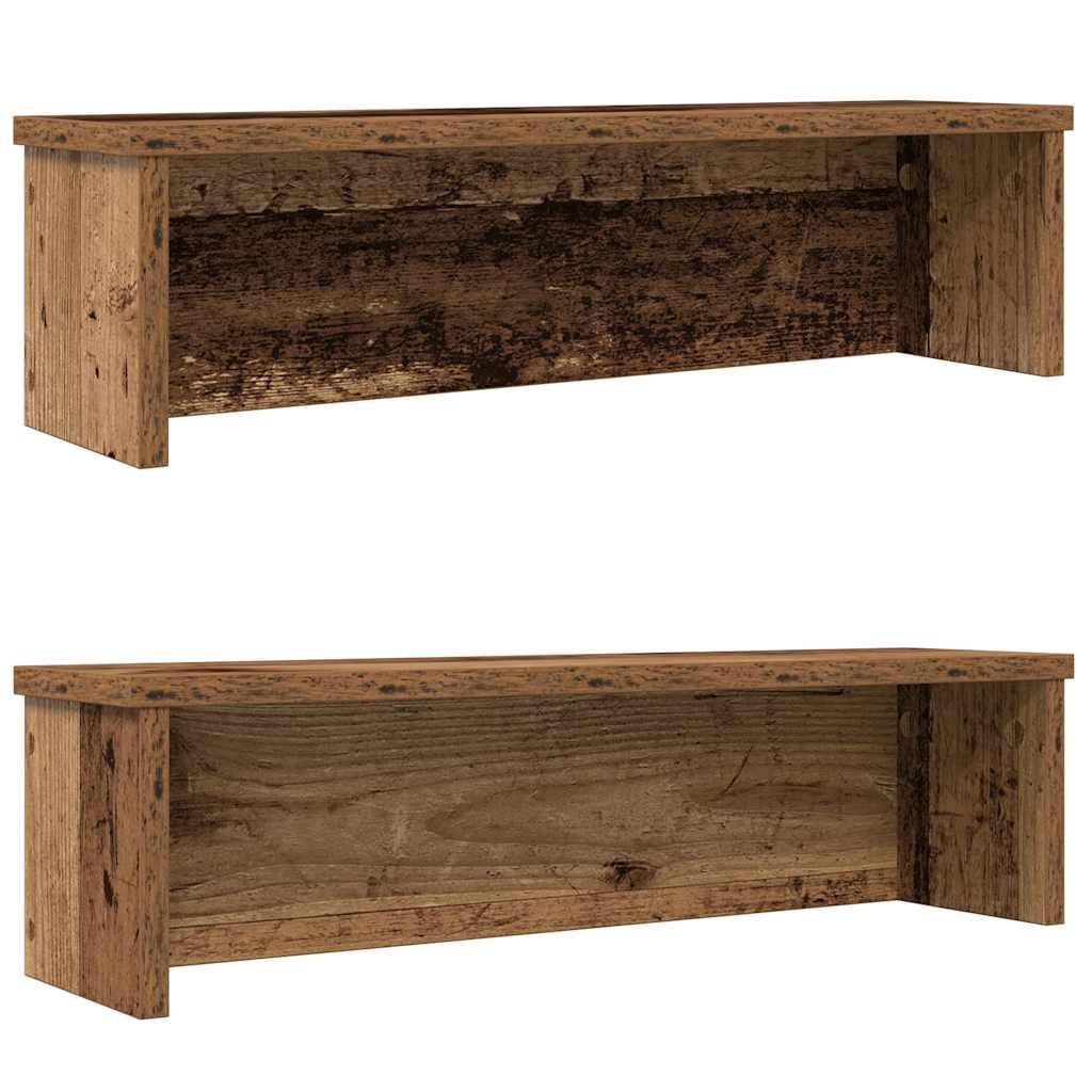 Vidaxl Old Wood Kitchen Racks Stackable 2 Pcs 50X15x16 Cm, Kitchen Storage Shelf, Cabinet Organizer, Kitchen Counter Shelf