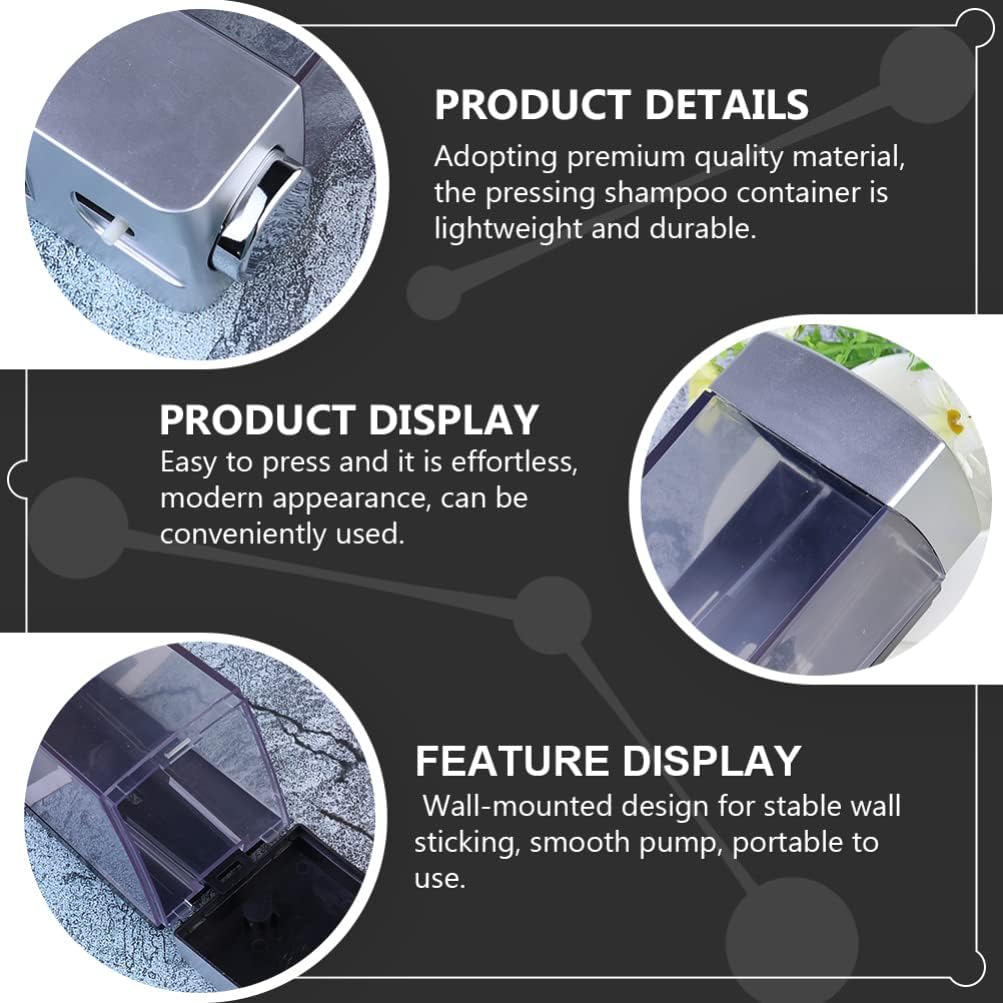 Homoyoyo 4 pcs Soap and Shower Dispenser Push Button Wall Mount Shower Pump for Soap Gel Shampoo Conditioner Dispenser Kitchen Home Hotel Chamber Bathroom