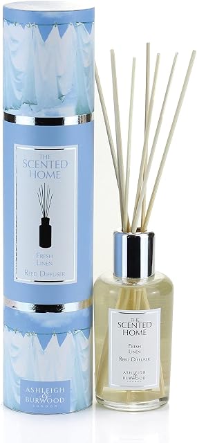 Ashleigh & Burwood The Scented Home Fresh Linen Reed Diffuser 150ml | Long-Lasting & Flame-Free | UK Made Clean Cotton Home Fragrance | Excellent Gift For Family, Friends and Teachers