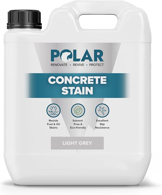 Polar Premium Concrete Stain Light Grey 5 Litre Ideal for Stone