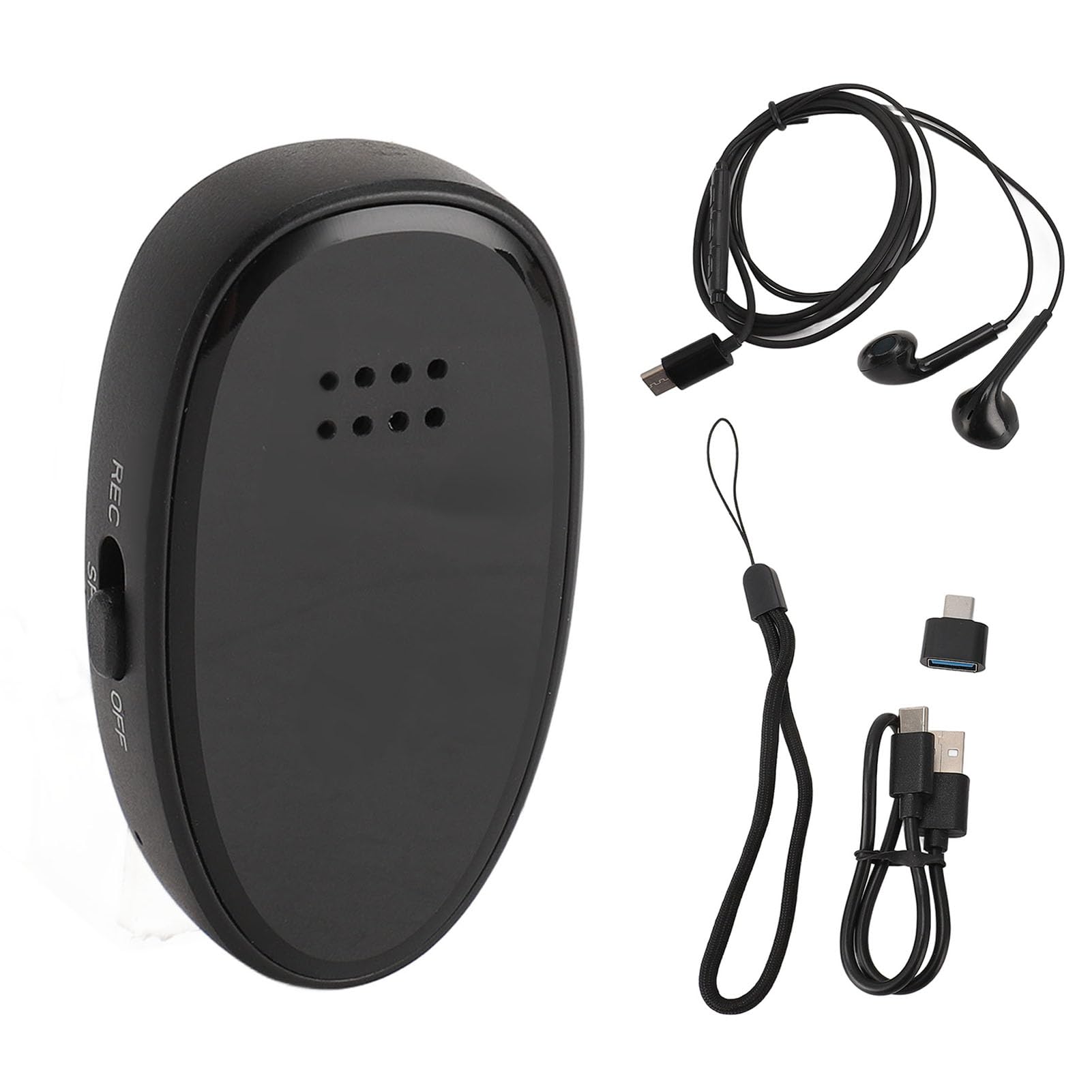 Registratore Vocale Portatile, 70 Ore di Registrazione Registratore Magnetico Ad Attivazione Vocale per Lezioni (64GB)