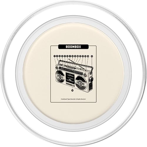 Miniatura 2 de Boombox (Retro Cassette Tape Recorder Graphic) PopSockets PopGrip for MagSafe