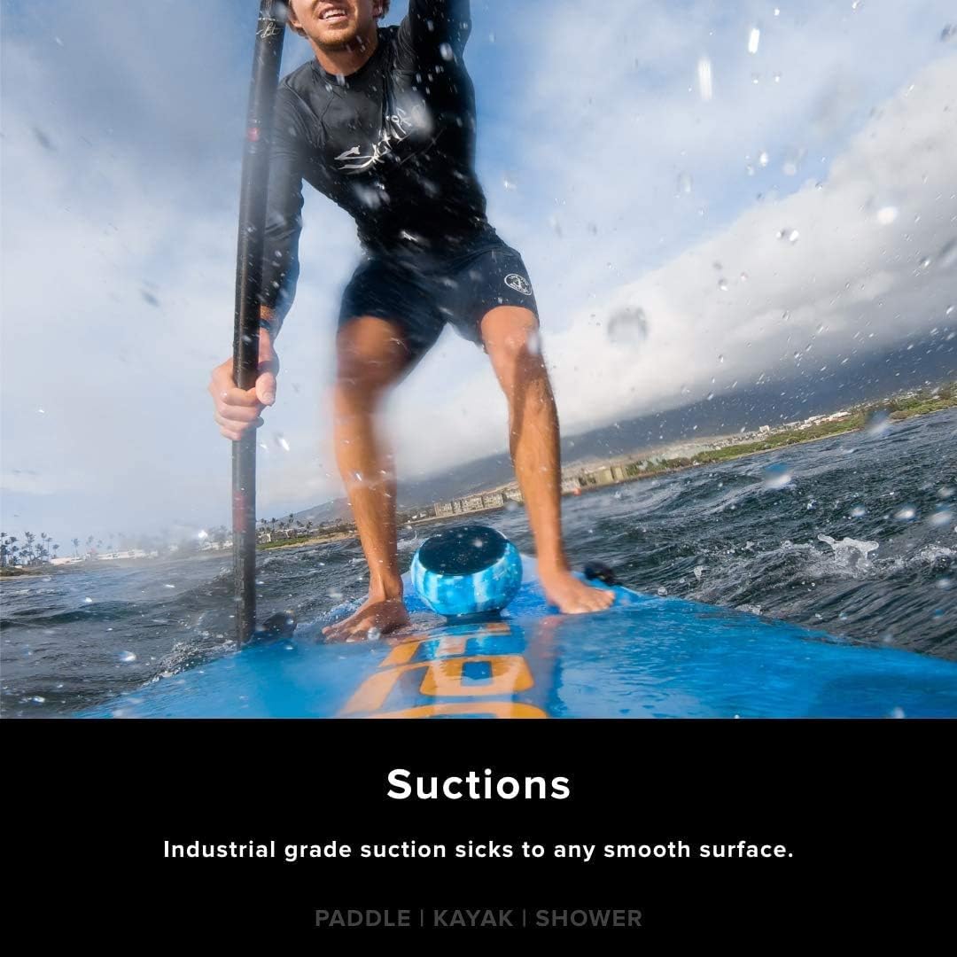 Exclusive Discount 70% Price Speaqua - Waterproof, Floatable, Loud, Bluetooth Speaker - Dual Pairing for Surround Sound - Removable Suction - Barnacle Vibe 2.0 (Manta Ray Black)