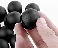 Vista 1 de OGC Paquete de 10 – 1.14 pulgadas / 1.260 in de diámetro exterior redondo negro para tapas de extremo de plástico, insertos de patas de silla