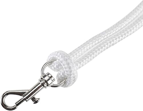 Miniatura 6 de Yaegoo Kit de piezas de reparación de accesorios para asta de bandera, cuerda de halyard de bandera de 50 pies, bola dorada de 3 pulgadas, gancho de