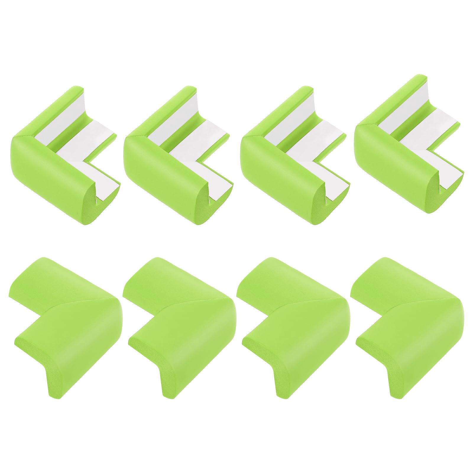 Protection d'angle en mousse verte pour meuble et table | Lot de 8