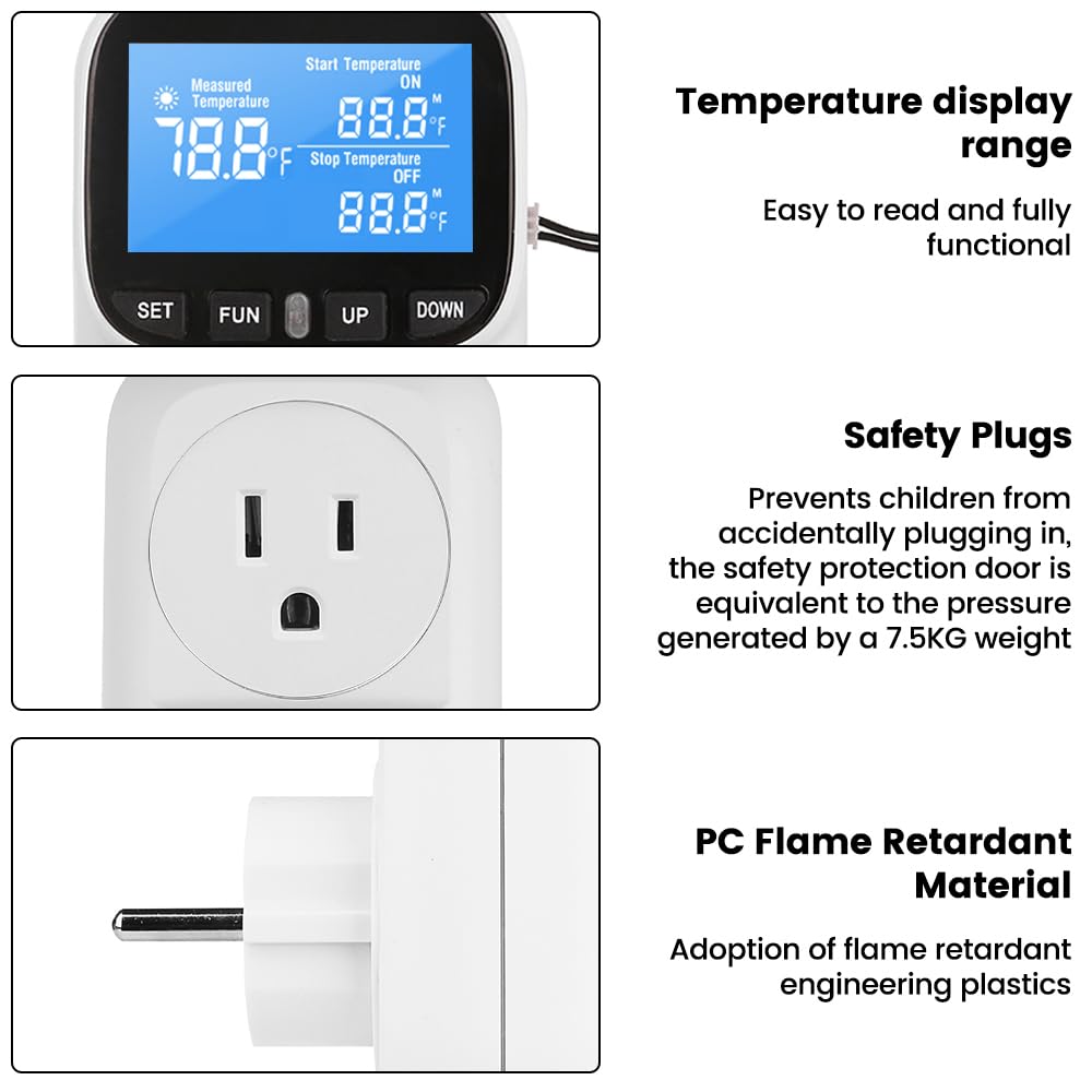 Snapklik.com : Diymore Plug In Digital Thermostat Temperature ...