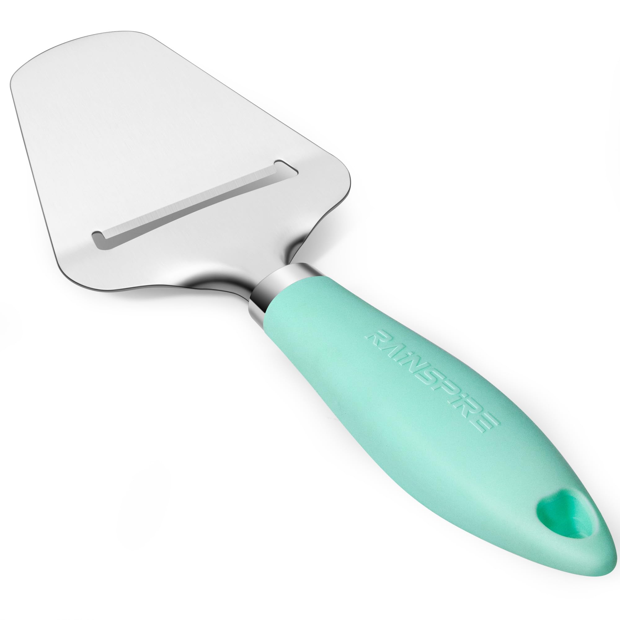 Rainspire Upgraded Non-Stick Cheese Slicers for Block Cheese Multi-Functional Cheese Cutter for Mozzarella, Cheddar, Gruyere Charcuterie Accessories Dishwasher Safe Kitchen Tools, Mint Green