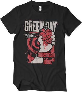 تي شيرت مرخص رسميًا من American Idiot Spiral Arm Mens