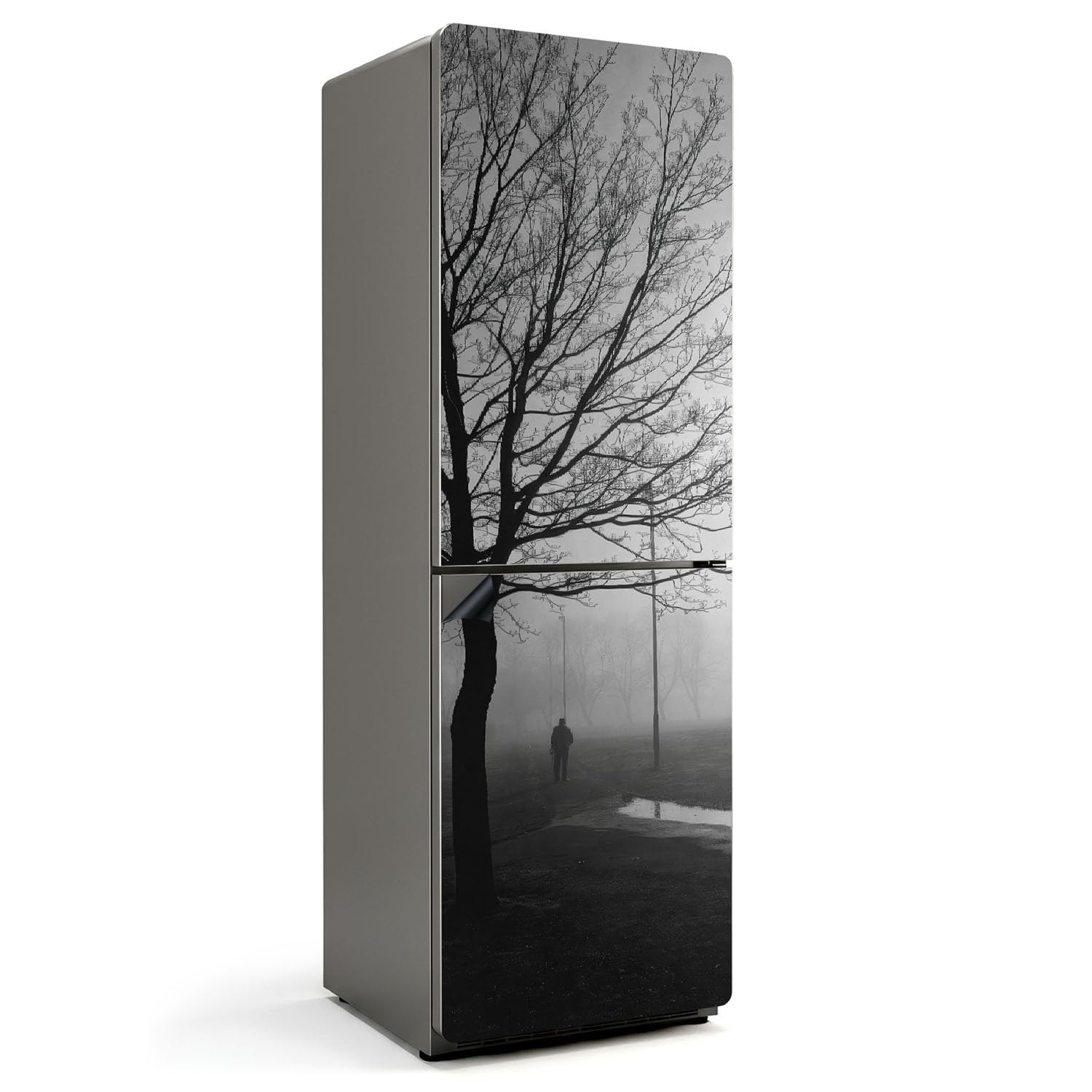 Tapis de cuisine 60x180 cm effet brouillard d'hiver pour sol et meuble