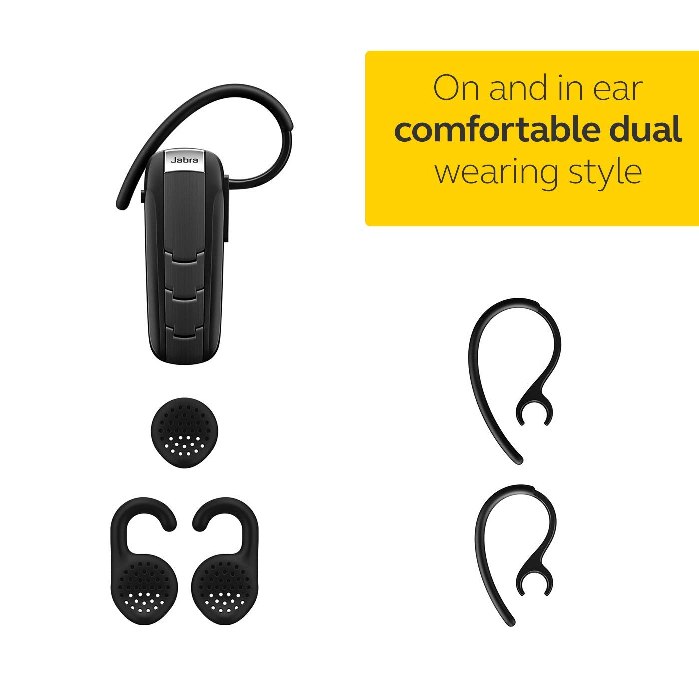 Jabra Talk 35 Mono On-Ear Headset – Wireless Calls and Stream