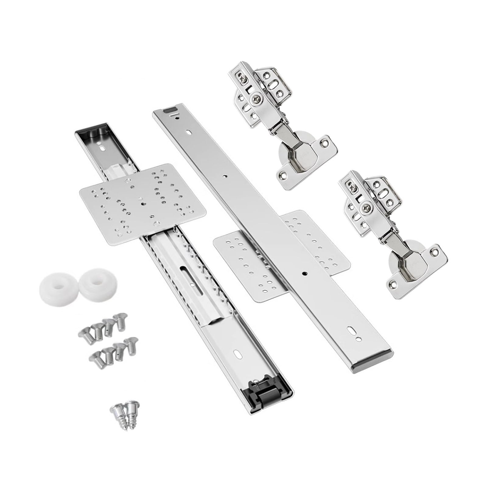 Rails de porte invisibles pliables pour rangement de cuisine et salon