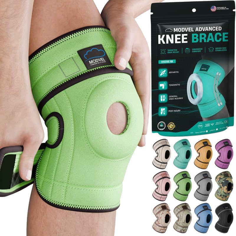 Image of Modvel ELITE Knee Brace for Men & Women - Patella Gel Pads & Side Stabilizers for ACL, Meniscus Tear, Arthritis & Injury Recovery - Maximum Support for Running, Sports & Joint Pain Relief
