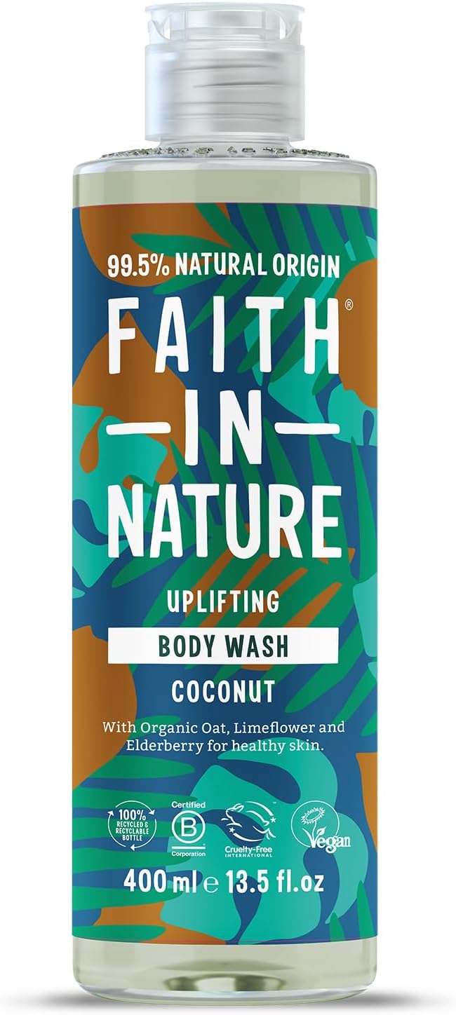 Natural Coconut Body Wash, Hydrating, Vegan and Cruelty Free, No SLS or Parabens, 400 ml