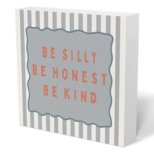 Boy Nursery Decor,Be Silly Be Honest Kind Wooden Box Sign