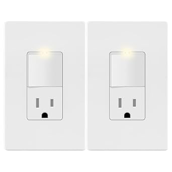 LIDER 15A Lighted Combination Decorator Switch Tamper-Resistant Receptacle