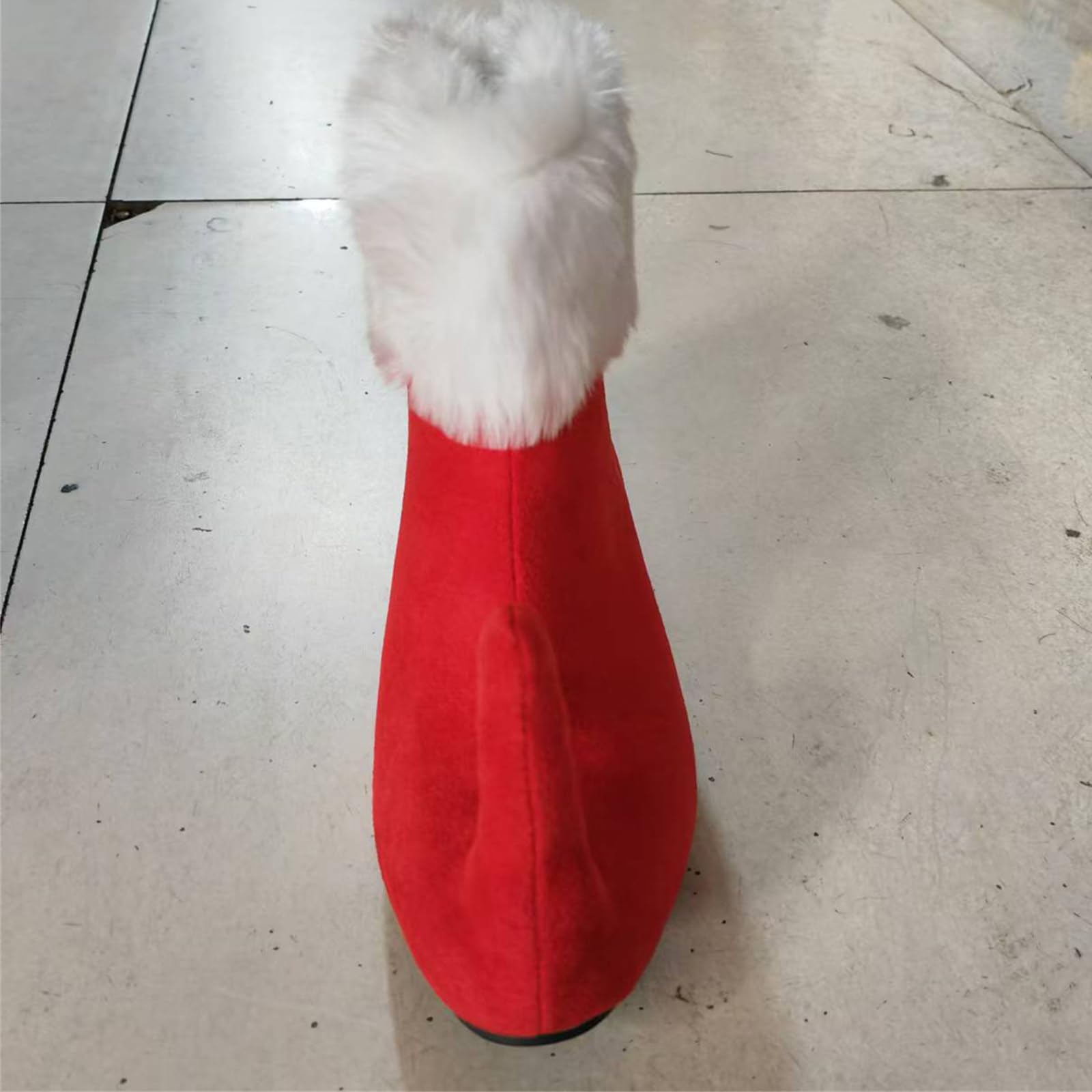 LUOFENG Fundas de zapatos de payaso de Navidad, fundas de felpa para zapatos, fundas de zapatos de elfos, cubrezapatos de payaso, cosplay, accesorios de disfraz de Halloween