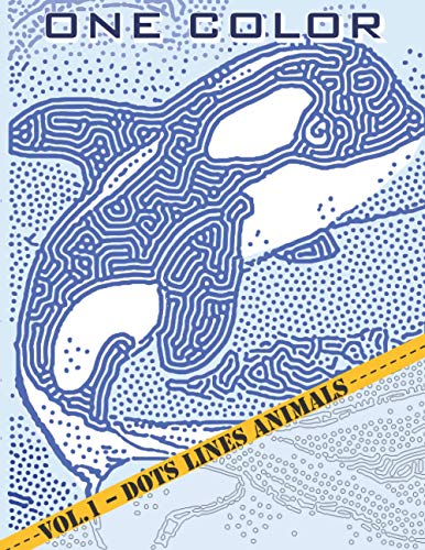 One Color: Vol 1 - Animals Coloring Book for Adults (Relaxation & Stress Relief) (One color coloring book)