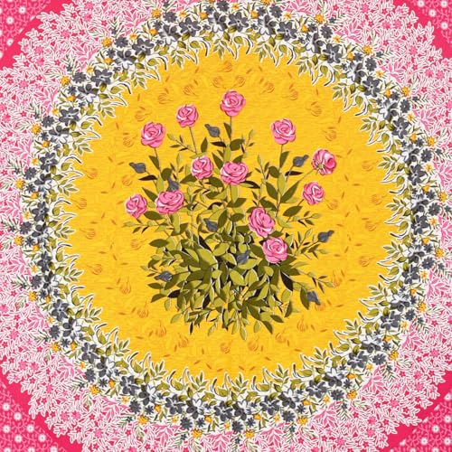 Image of JAIPUR PRINTS 100% Cotton Rajasthani Jaipuri Traditional Floral King Size Double Bedsheet with 2 Pillow Covers - Multicolor, 180-200 tc, Pink