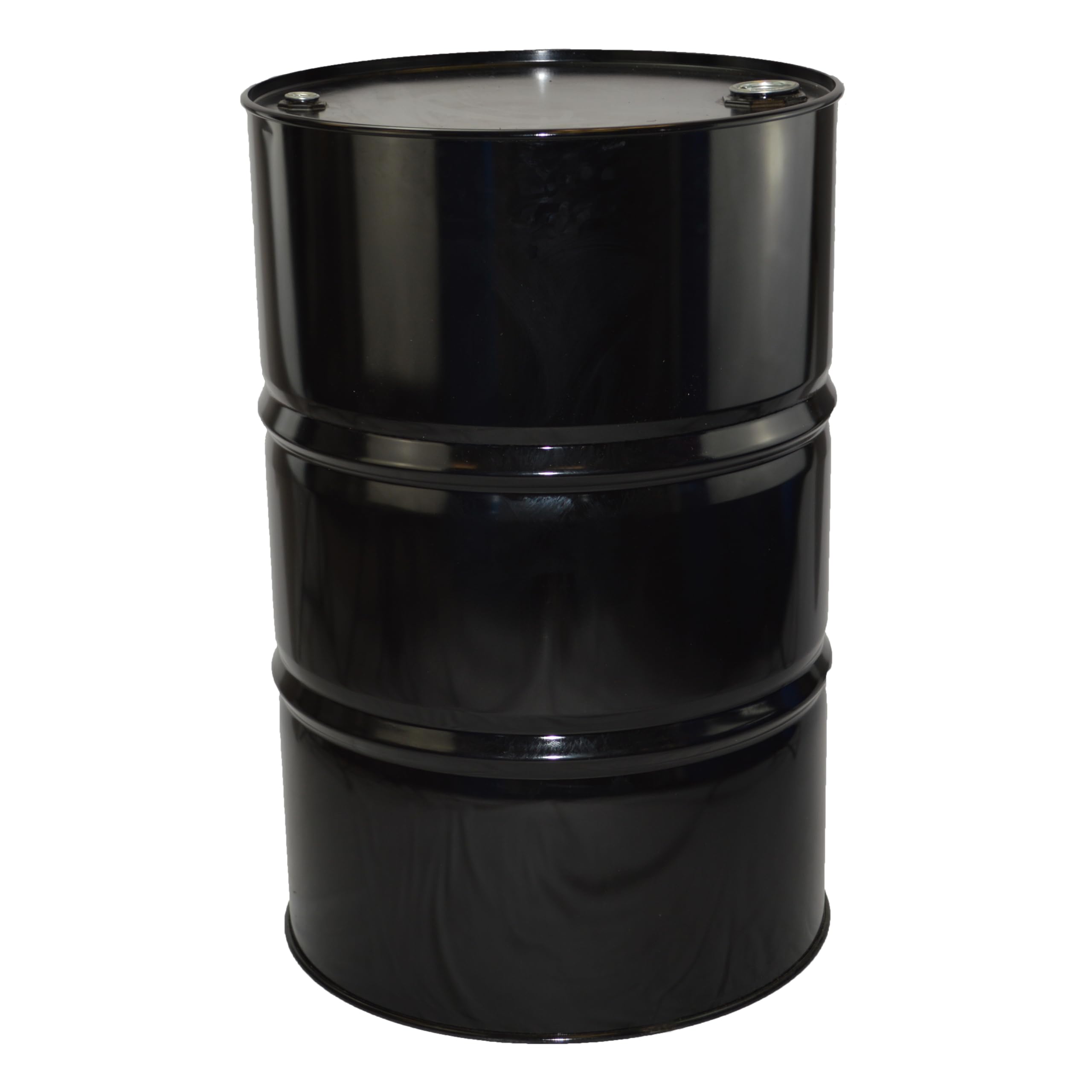Itp Packaging Black 210 Litre Tight Head Steel Storage Barrel With Bungs, Un Approved, Plain Interior