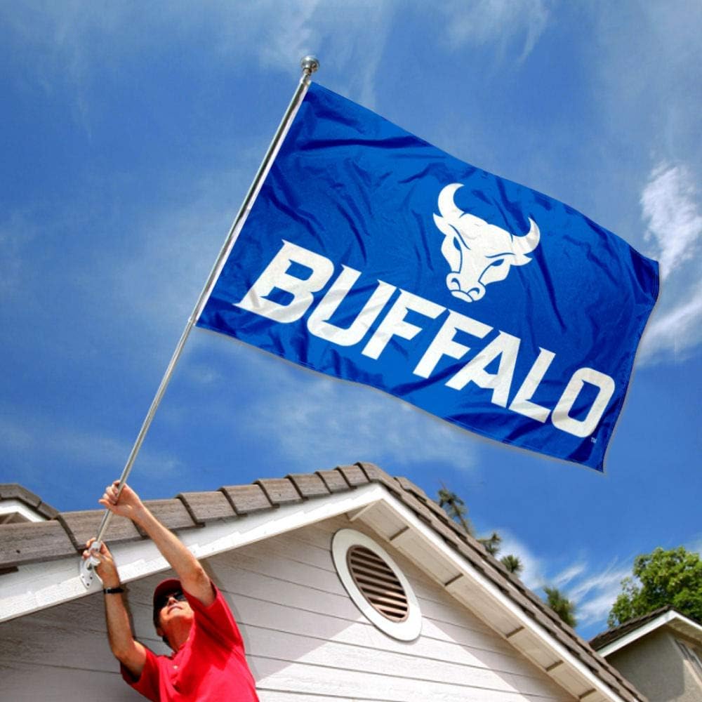 College Flags & Banners Co. Buffalo Bulls New Logo Flag and USA 3x5 Flag Set