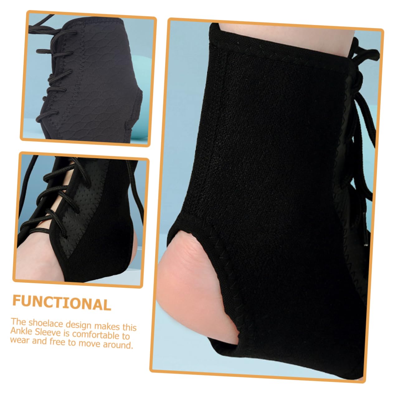 Ipetboom Foot Tendon Wrap Breathable Ankle Brace Lace up Ankle Support Cover for Running Sports