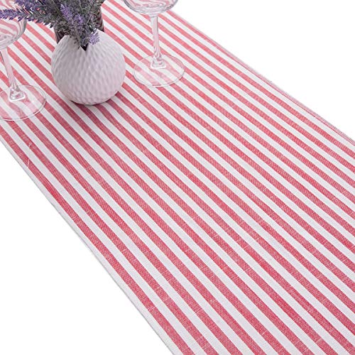 Chemin de table rouge rockcloud lavable pour table de fête propre - 4