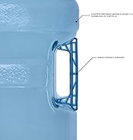 Vista 3 de Brio Libre de B.P.A. Contenedor de Botella de Agua Reutilizable de Plástico de 5 Galones con Tapa de Corona