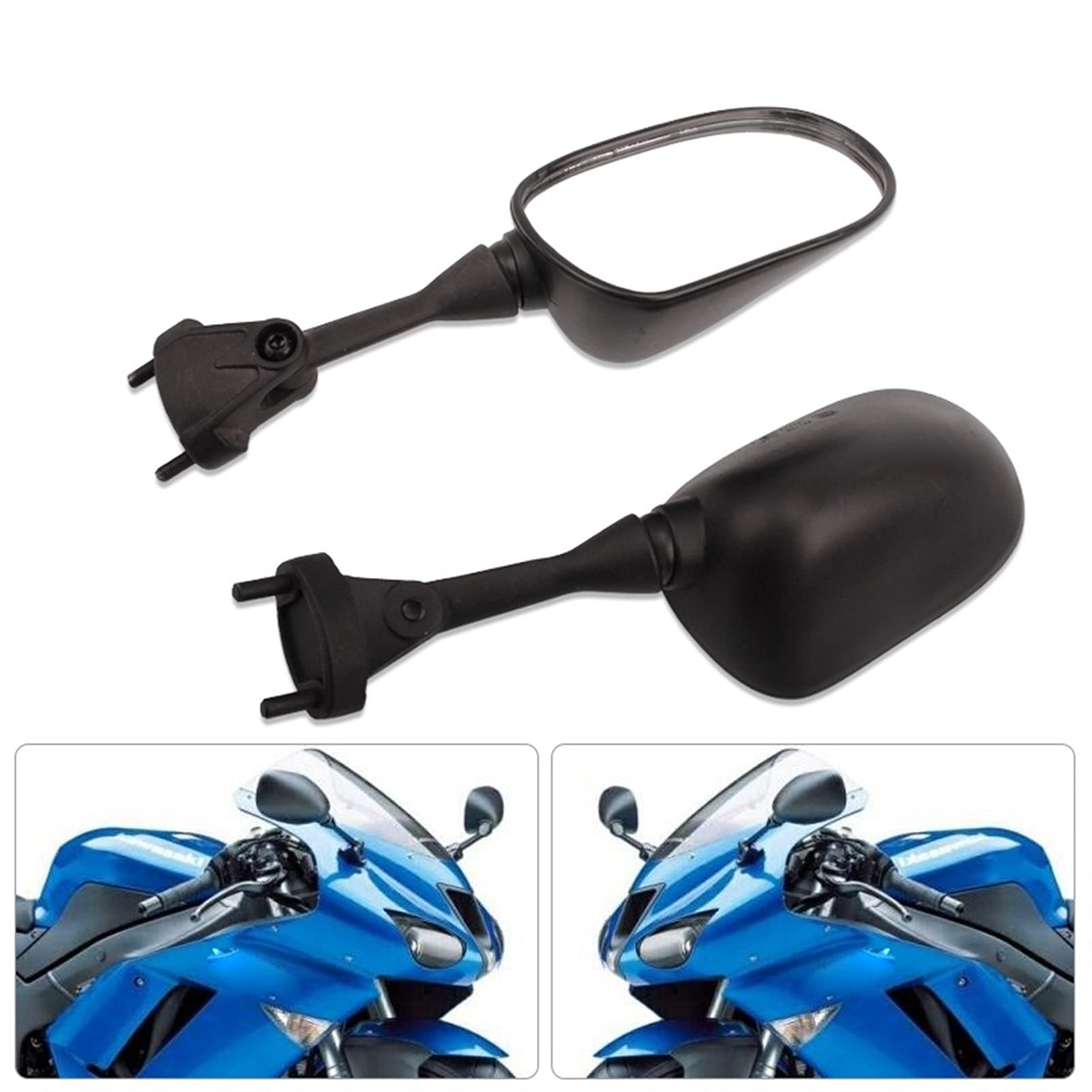 Rétroviseurs Origine Pour Kawasaki ZX6R / ZX10R (2004-2010) - Paire Homologuée, Montage Direct