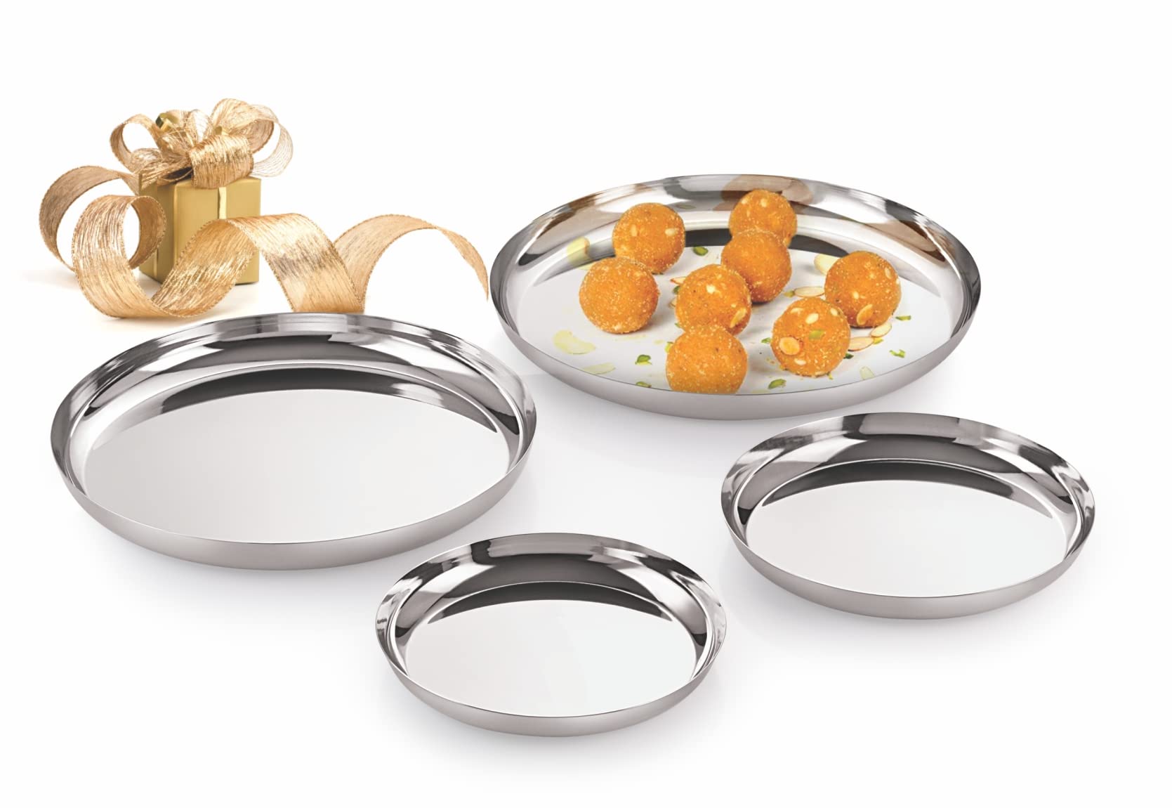 neelam - SJKT014P Stainless Steel 14 18G J.K.Khumcha, 33 cm, Silver, Set of 12 3