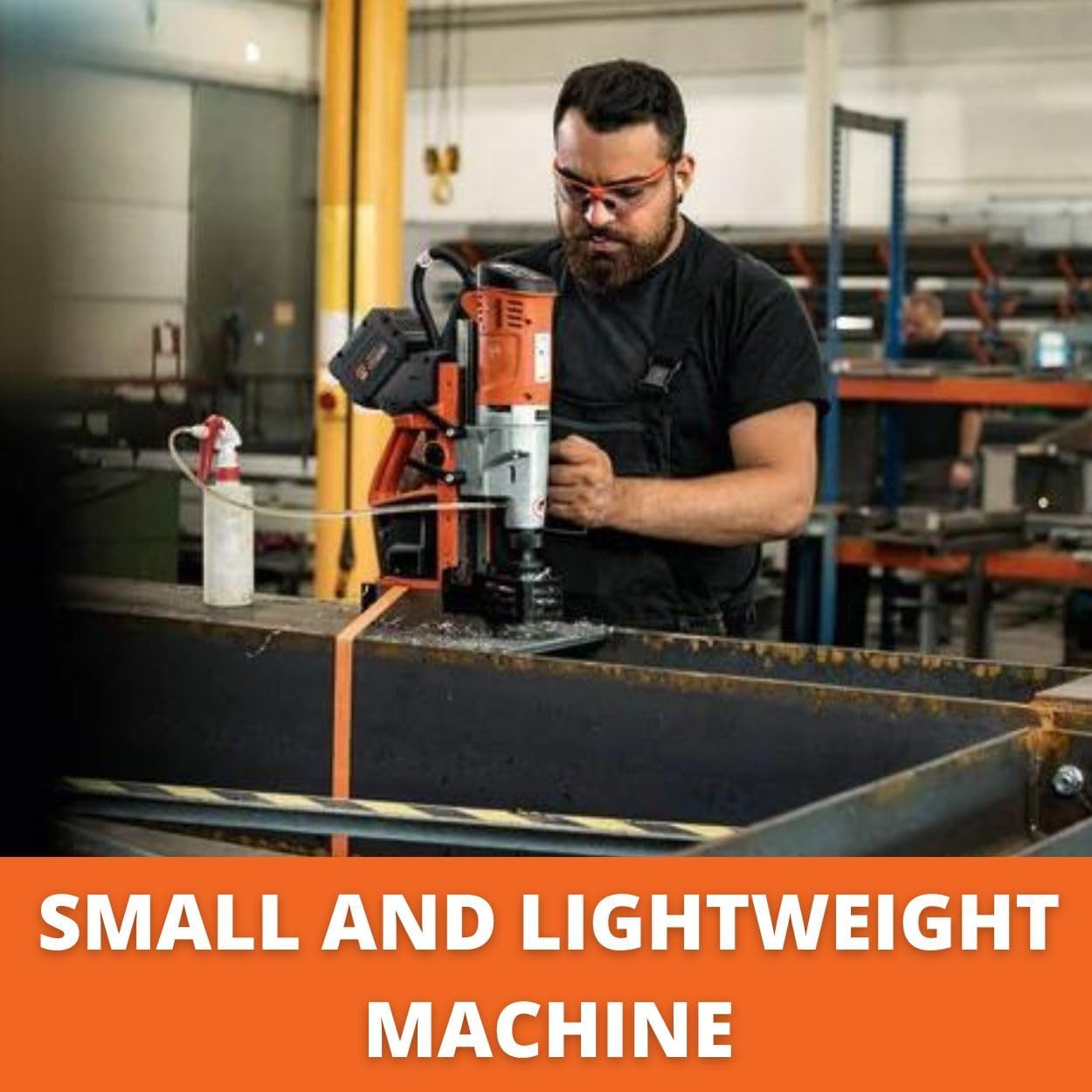 Fein 18V Cordless Universal Magnetic Base Drill with Brushless Motor and Permanent Magnet - 1-3/8" HSS Cutter Max. Diameter - AJMU 137 PMQW 18V AS Set 2 x 8 Ah - 71700563090